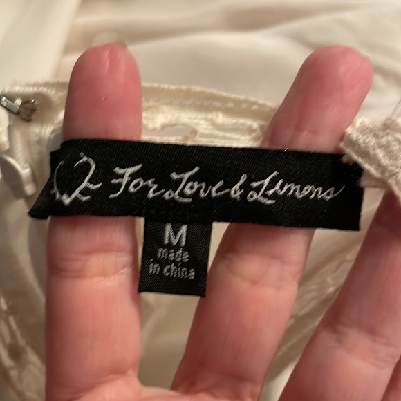 For Love of Lemons beige lace hippie boho dress. M - Picture 9 of 15